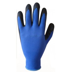 GUANTE G-SOL LATEX CORRUG. AZU-NEG T. 9 (12 PARES)