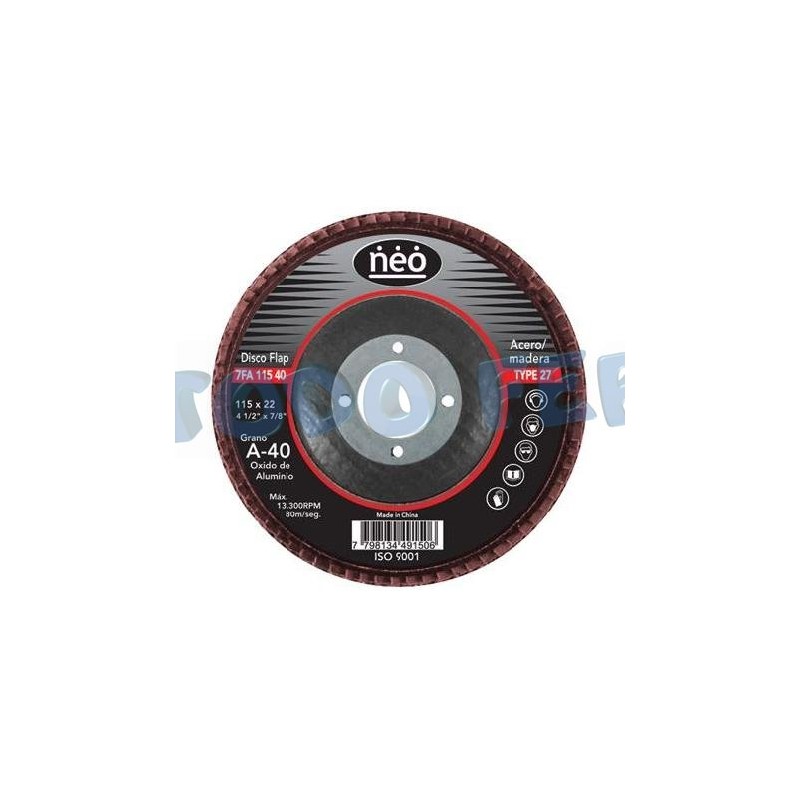 DISCO FLAP NEO O.ALUM. 178 GR. 40