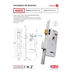 CERRADURA  KALLAY 4003 (200)