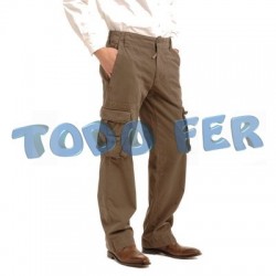 PANTALON CARGO T.38 BEIGE