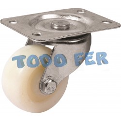 RUEDA BASE GIRATORIA  NYLON-PP  50MM