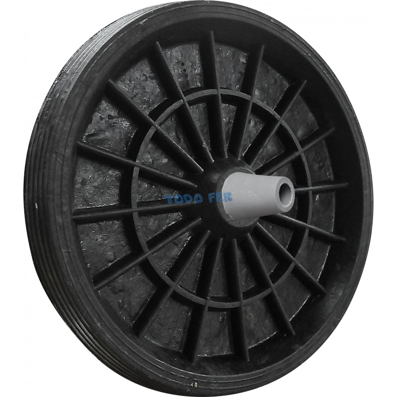 RUEDA CAUCHO CARRETILLA EJE 16.6