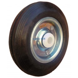 RUEDA GOMA Y CHAPA GALV 160MM BUJE PP 3/4
