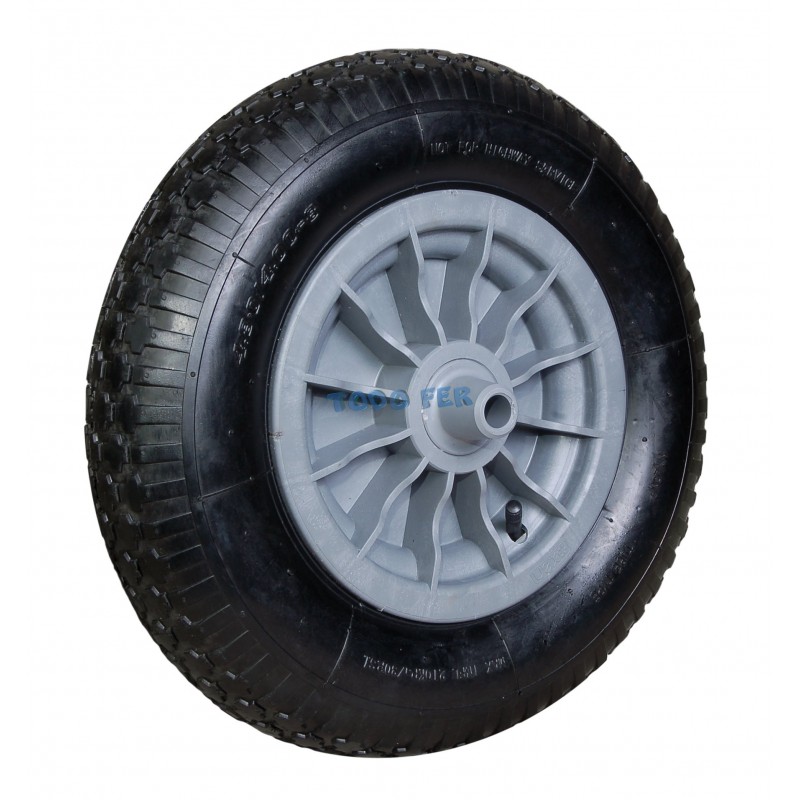 RUEDA NEUM. EJE DOBLE CARRET 390MM