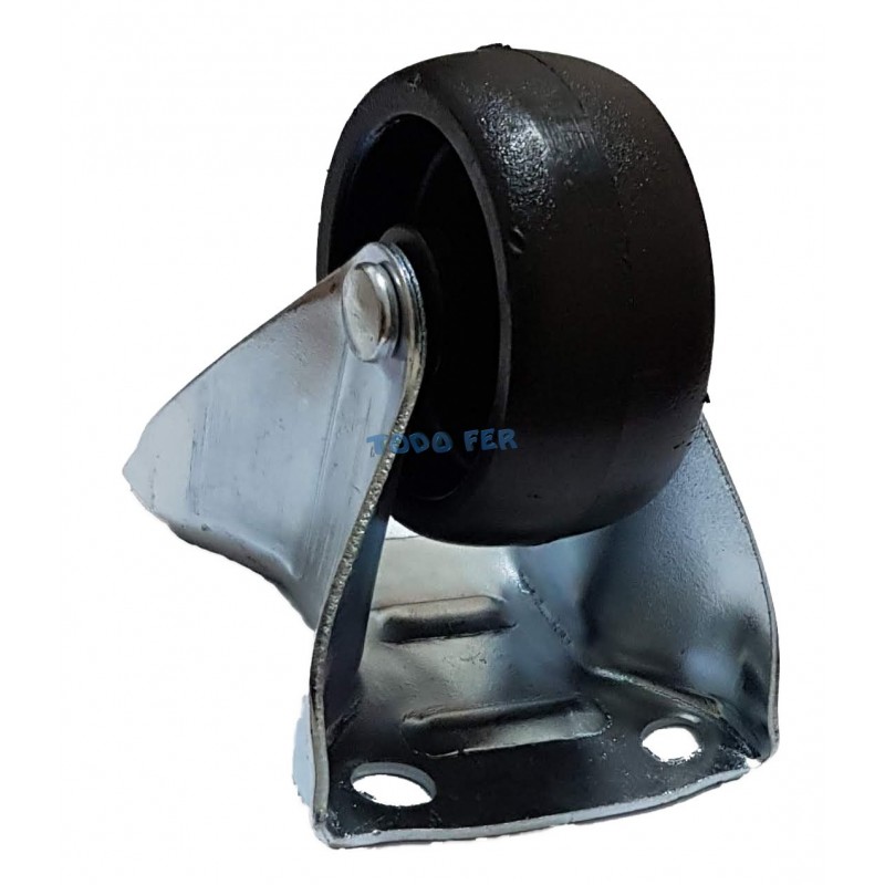 RUEDA P/MUEBLES BASE FIJA NEGRA 50MM
