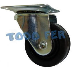 RUEDA P/MUEBLES BASE GIRAT NEGRA 30MM