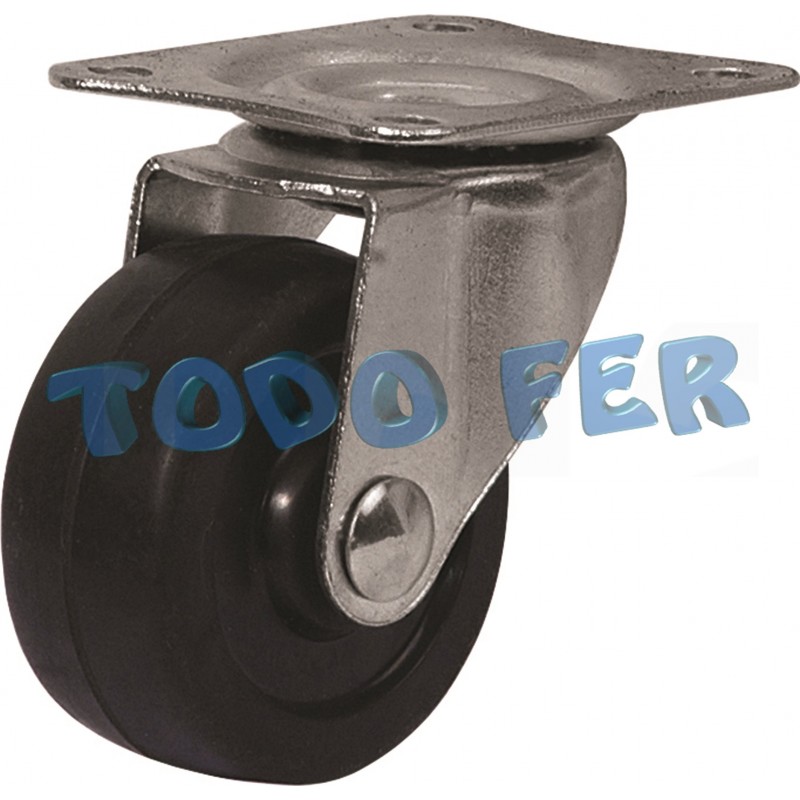 RUEDA P/MUEBLES BASE GIRAT NEGRA 50MM