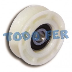 RUEDA PORTON NYLON V 60 MM - 1 RULEMAN