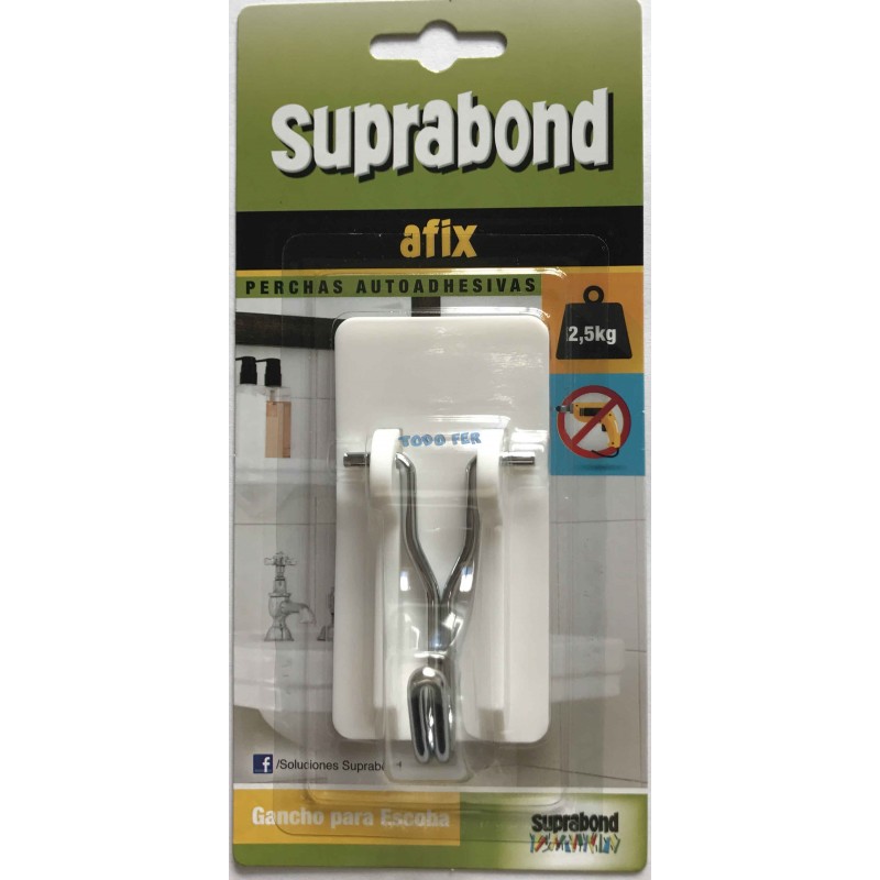 GANCHO AUTOADH. P/ESCOBA GANCHO METAL