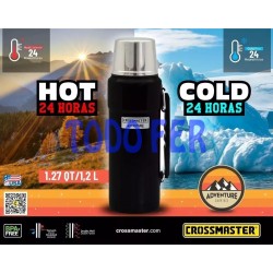 TERMO ACERO INOX  CROSS       1,2 LT 24HS