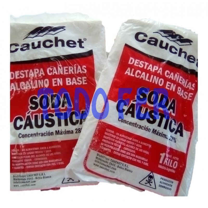SODA CAUSTICA CAUCHET  500GRS DESENGRASANTE
