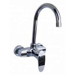 MONOCOMANDO PARED ABS PICO ALTO CROMO