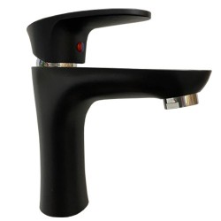 MONOCOMANDO LAVATORIO ABS REDON NEGRO