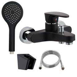 MONOCOMANDO DUCHA ABS C/TRANSF NEGRO