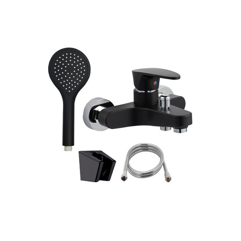 MONOCOMANDO DUCHA ABS C/TRANSF NEGRO