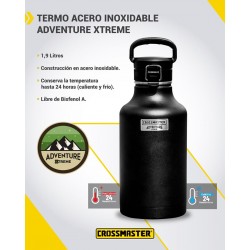 TERMO ACERO INOX CROSS 1,9 LT 24HS