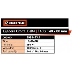 LIJADORA ORBIT. DELTA DOWEN 140 X 80MM 150W