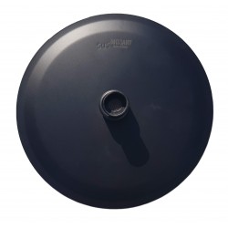 FLOR DUCHA AC.INOX NEGRA REDONDA 200MM