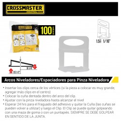PINZA NIVELADORA CROSS ARCO ESPACIAD 100 PZS