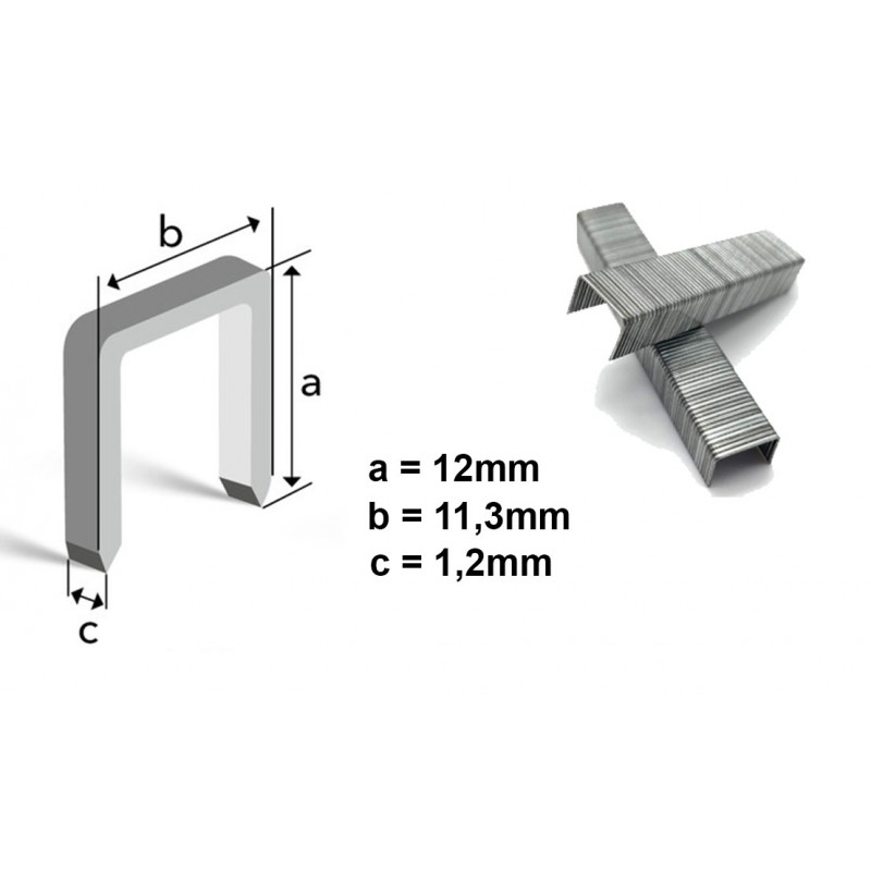 GRAPAS KITANA 12 X 11,3 X 1,2MM 1000U