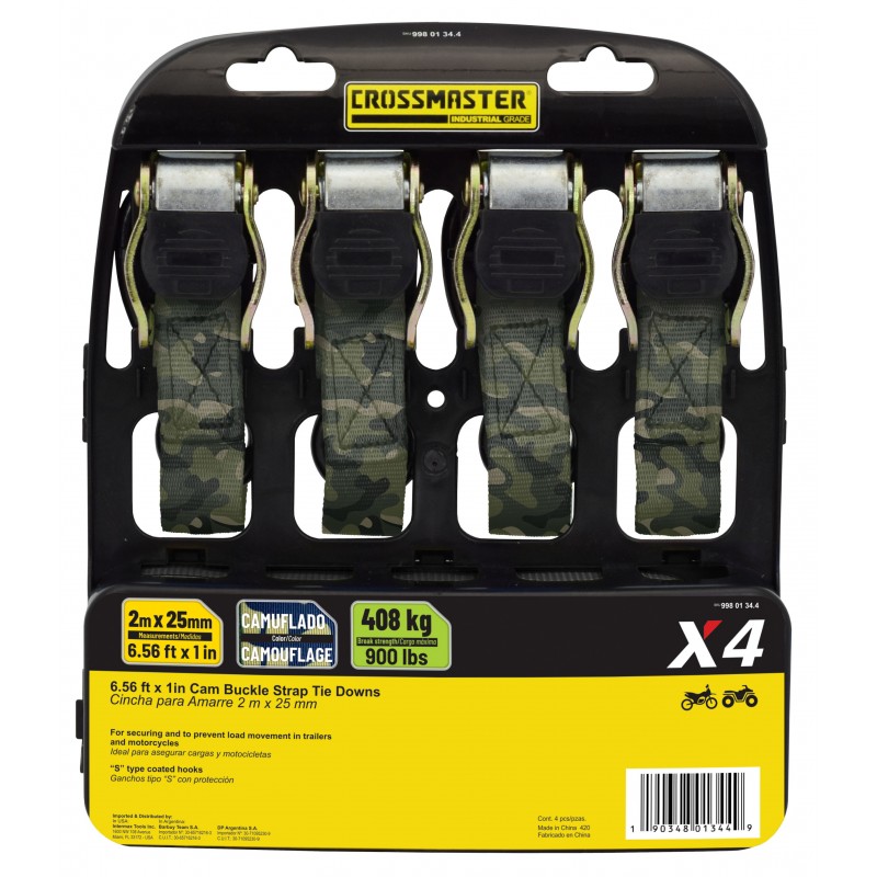 CINCHA AMARRE CRIQUE 2MT  408KG 4PZ CAMUFLADA