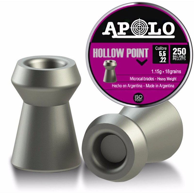 BALINES 5,50 HOLLOW POINT LATA X 250U