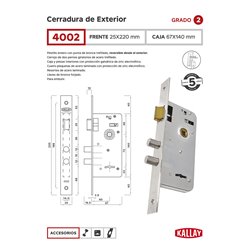 CERRADURA  KALLAY 4002 (205)