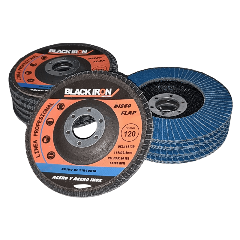 DISCO FLAP BLACK IRON ZIRCONIO 115 GR. 120