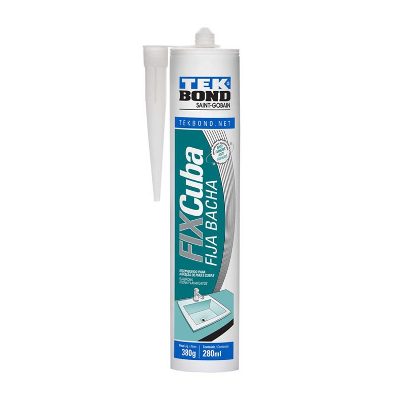 SELLADOR TEK BOND FIJA BACHA  85GR BLANCO FIX CUBA