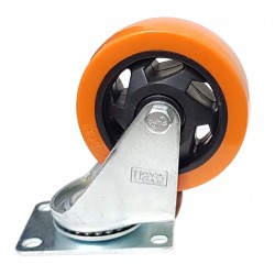 RUEDA PU NARANJA BASE...